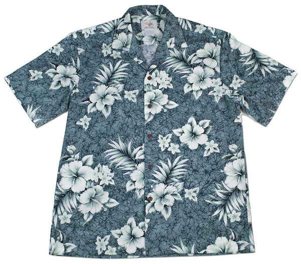 Two Palms Men's Crack Hibiscus Aloha Shirt